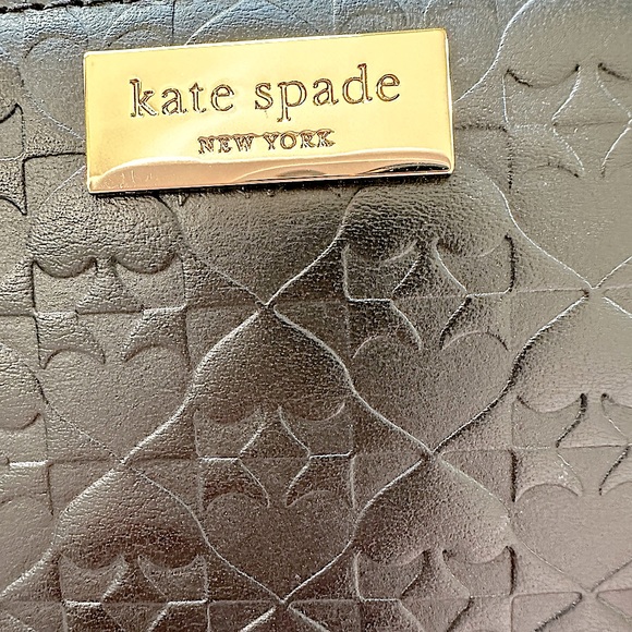 Kate spade continental wallet embossed spade pattern - Picture 6 of 9